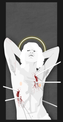 sex-death-rebirth:  Saint Sebastian by Grazida
