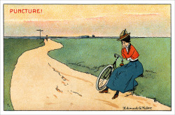 mudwerks:  Puncture! Postcard by Edmund G Fuller (by totallymystified)