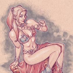 chadhardin:  #harleyquinn #princessleia #SlaveLeia #dccomics 