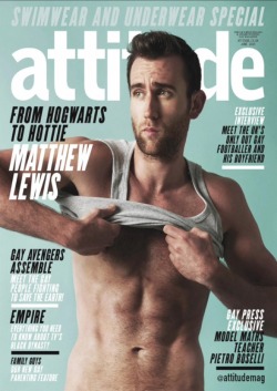 celebrtybulges:  Matthew Lewis shirtless and bulging for Attitude magazine