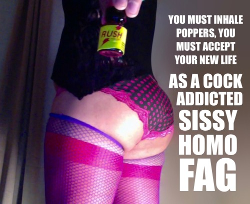 permanent-sissification: SEDUCED SISSY LOLA….YOUR A POPPER SLUT. NOW…YOUR ADDICTION TO