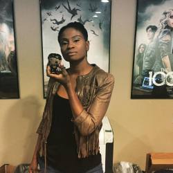 DAY ONE HUNDRED AND SEVENTY. Someone VERY cool stopped by our office today&hellip; @adinaporter! #the100