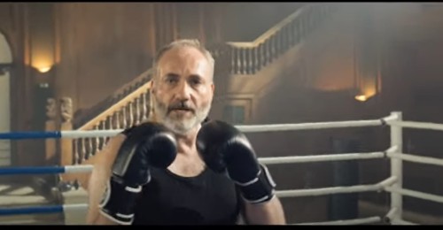 bears-muscle-boxing: A young punk comes into a boxing gym and ridicules an older man training in the