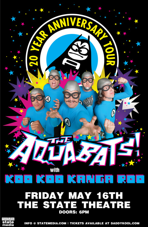 REBLOG if you can’t wait to see The Aquabats! on Friday!!
tickets/more info: http://www.statemedia.com/