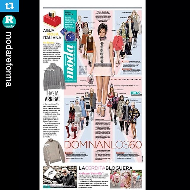 #Repost from @modareforma Hey!!! Buenos diiiias ya fueron a comprar su sección de moda del periódico reforma!!! Llega nuestro especial de tendencias. Esta dedicado a los años 60