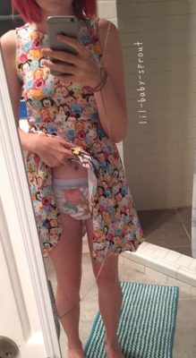 lil-baby-sprout:  new tsum tsum dress, new hair color, and new goodnites!! spoil me // cam with me 🍼  do not remove my caption! 🍼 