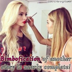 sissydebbiejo:  Bimbofication of another