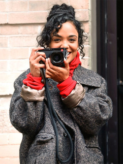 dailytessa: Tessa Thompson on the set of Men in Black in NYC