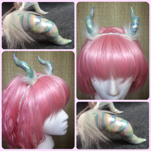 pastel marbled horns - $19.50buy them here!