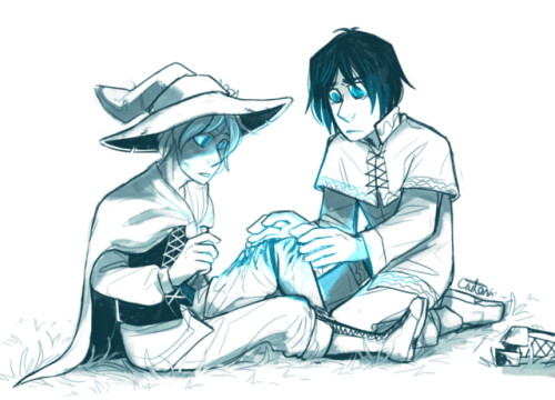 mayorofcattown: Natsume Week: Day 6 Gods/MagicMore of the fantasy AU I did for day 3! Tanuma using h
