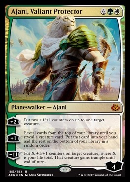 mtg-talk: Spoilers have started rolling in for Aether Revolt, but by bit. Here are the Planeswalkers from the Planeswalker Decks, this time featuring Tezzeret and Ajani.  Remember, we’ll get more powerful versions of these two in the set itself. 