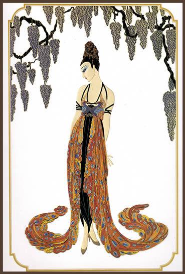 Erte fashion illustration, early 20th century