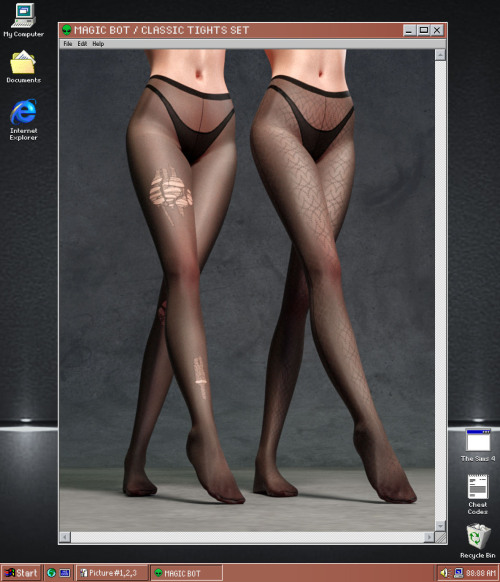 CLASSIC TIGHTS SETThis includes:Ripped tights_ bgc_ custom icons_ elderly \ teen, all genders, races
