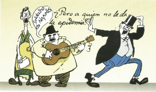 valinaraii: Two caricatures about the Spanish flu (which of course didn’t originate in Spain) 