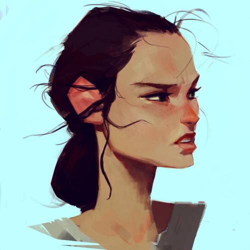 samuelyounart:A sketch of Rey, that girl from Star Wars 7.. hype #rey #starwars #digitalpainting #th