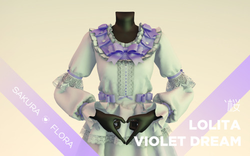 sakuraflora: It took me a lot of time to finish it. hope u guys like it.^_^ [sakura.flora] VIOLET-DREAM Lolita outfit_FM  Female oufits New mesh All LOD HD Compatible 6 swatches     * T. O. U * Do not unauthorized distribution. Do not re-edit &amp;