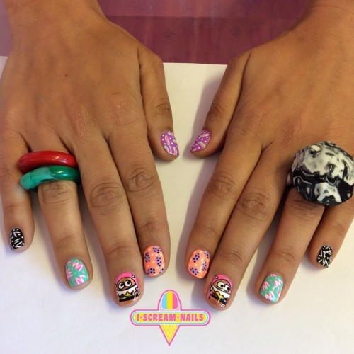 Cute! @tal_ski #nailart #melbournenailart #iscreamnails (at I Scream Nails)