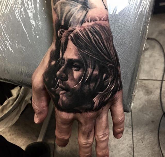 KURT COBAIN HAND TATTOO