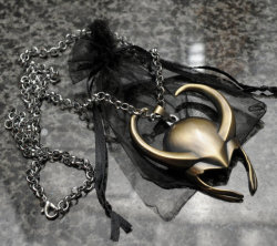 geek-studio:  Loki helmet necklace by Spookyisland  foxybaggins