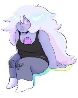 Piierogi:  Hi Its 5Am And Im Trying New Things, Heres A Quick Messy Amethyst   &Amp;Lt;3