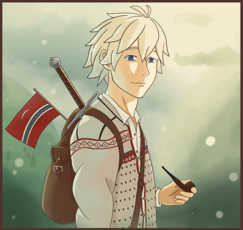 My D&D Character “Ola”. Based of the Norwegian stereotype for themselves.Pixiv LinkD