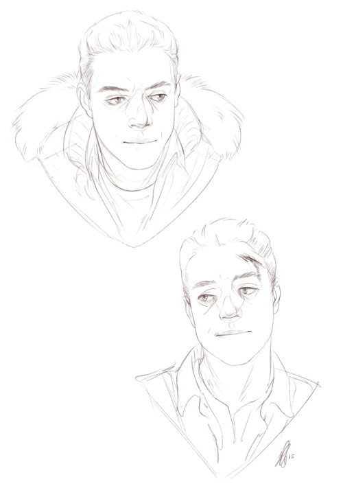 a bunch of josh because he makes me emotional and a chris because i promised to draw him.and scaredy