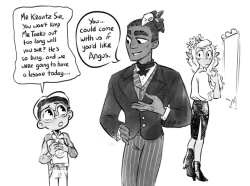 kowabungadoodles: Taako can’t with the idea that people actually like him and want to spend time with him and here come the two most adorkable sweetheart nerds, getting all up in his life and ruining his blasé and his blouse and I can’t 