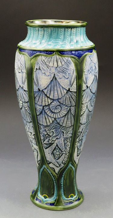 Simpler TidesArt Nouveau vase by Stephanie Young of Calmwater Designs