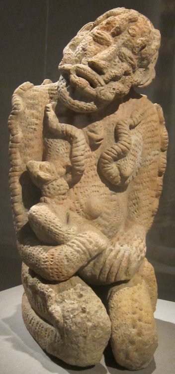 Earthenware depiction of a maternity scene, from the Djenné people of the inland Niger River delta (