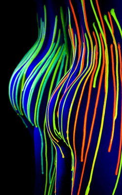 fleshandblonde:  Neon paint bums 