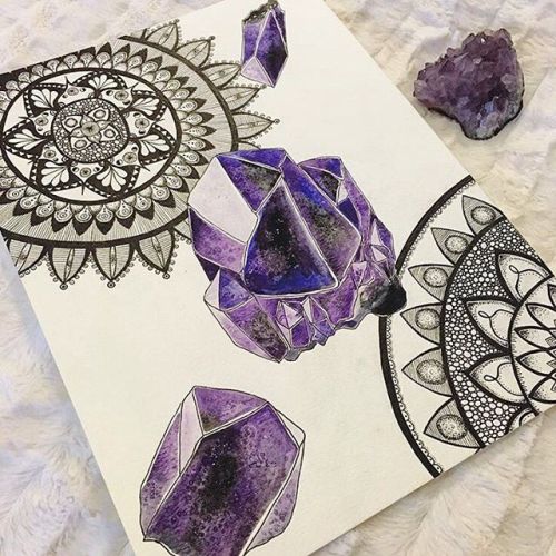 ashmoonbaby:Amethyst Balance ✨ gorgeous Crystal art by @jo_mamma(ps this piece is up for grabs in he