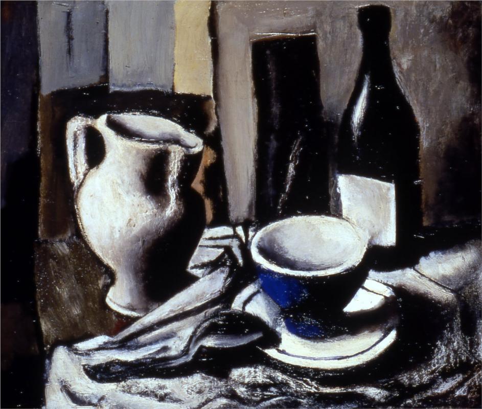 Mario Sironi (1885, Sassari - 1961, Milano), Still life with a blue cup