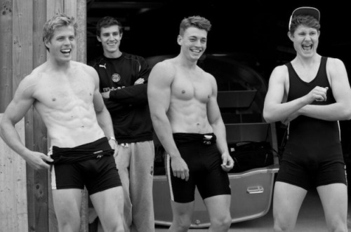 hotbritishguyspluscats: oar-head: arealgoldilocks: The British rowing team stripped to fight homopho