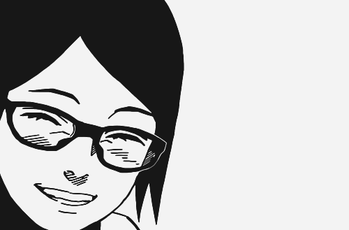 himahwari:  Sarada… when I saw you back there, it really reminded me of Sasuke and Sakura-chan from back in the day… Sasuke never wore glasses though… but otherwise you look exactly like him… especially your eyes… although if they became sharigan,