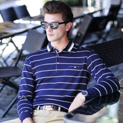 gentclothes:  Royal Blue Striped Polo Shirt -    Use code TUMBLR10 to get a 10% discount     