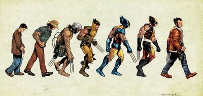 davincismurf:  Evolution of wolverine :p