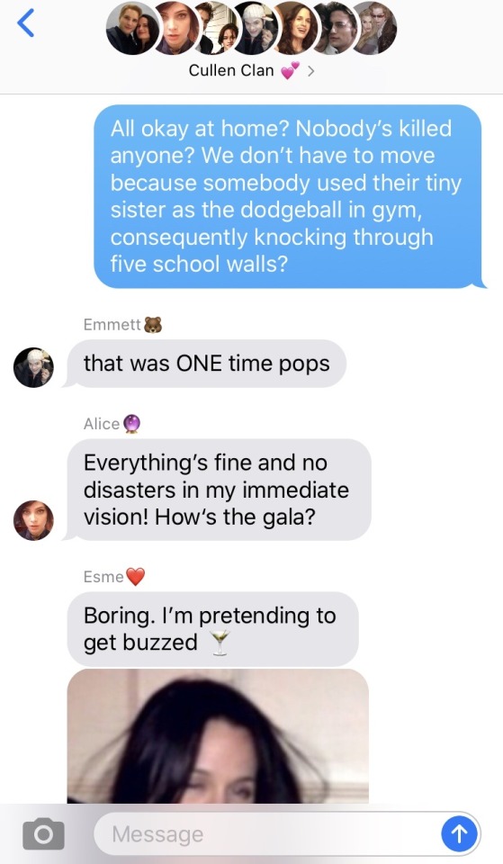 The Cullen Family Chat When The Parents Are Away