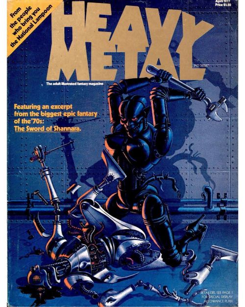 Happy 45th birthday to us… yes, Heavy Metal magazine’s first issue came out with a cove