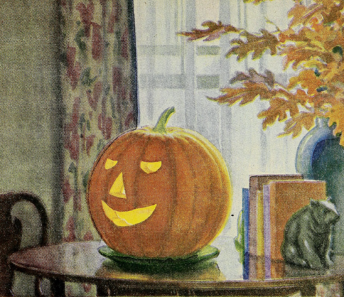 nemfrog:Halloween face. New Pathways in Science: We Find Out. 1940. 