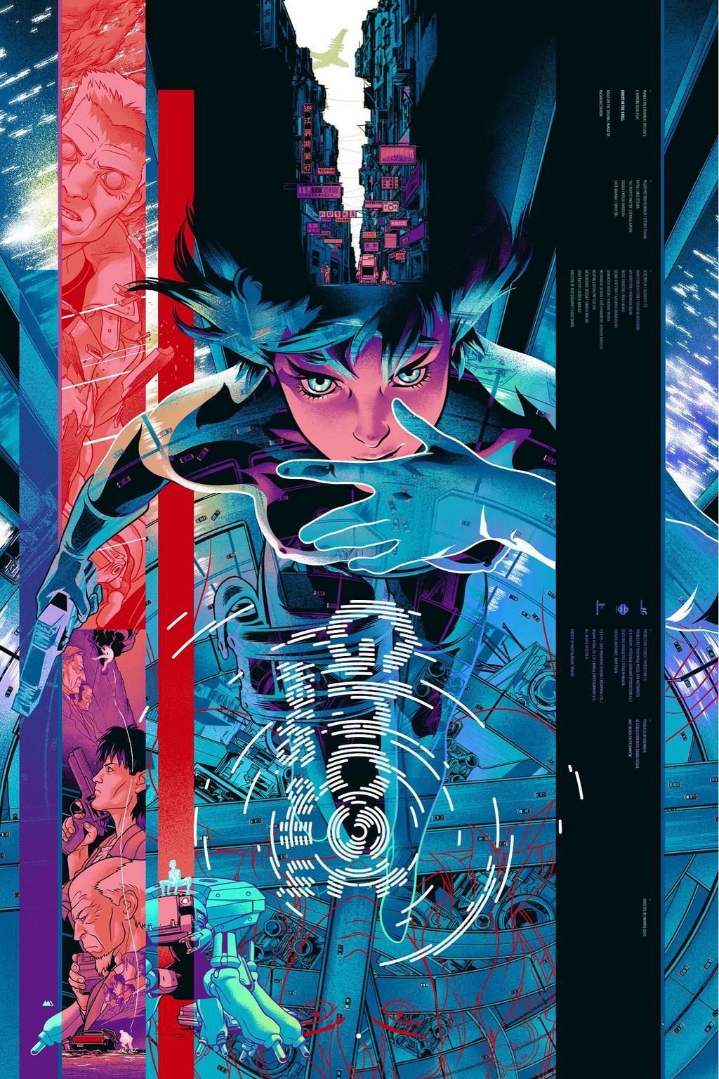 xombiedirge:  Ghost in the Shell by Martin Ansin / Twitter 24” X 36” screen