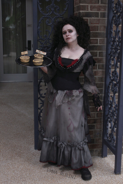 “Did you come here for a pie, sir?”My Mrs. Lovett cosplay from Sweeney Todd! I actually made this la