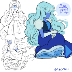 zoriku:  Sketched some Sapphire today 