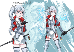 aaronktj:  Shattered Tomorrow | Weiss Schnee My try at a RWBY AU. Take a look at my take on Ruby here. The pictures here are ordered as: Weiss Final - Weiss sketches - Weiss Black Top Version - Weiss White Gloves Version. Keep Reading for more info!