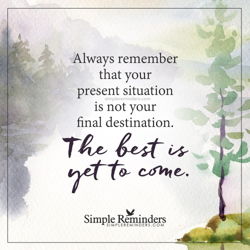 mysimplereminders - “Always remember that your present situation...