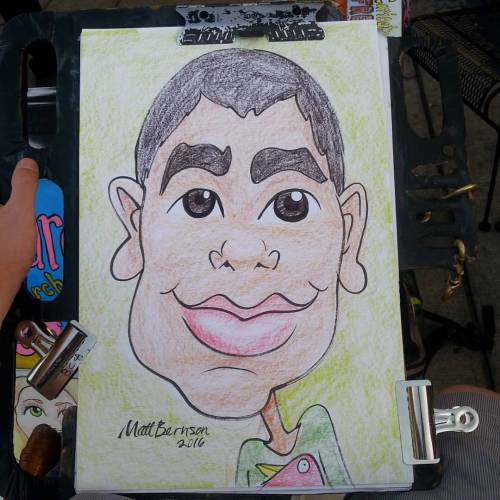 Doing caricatures at Dairy Delight! #caricature adult photos