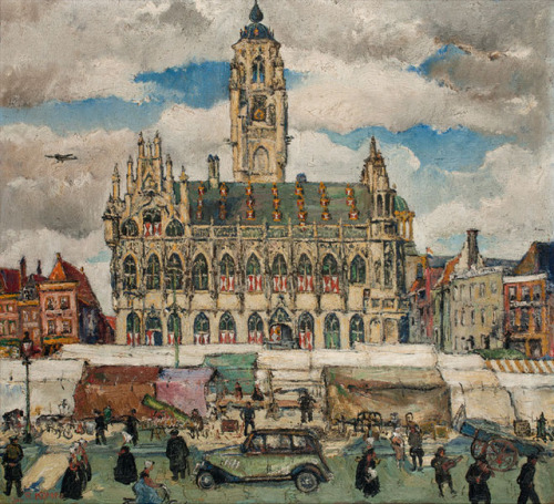 Market Day , Middelburg    -    Raymundus Josephus Petrus (Reimond) Kimpe , 1934