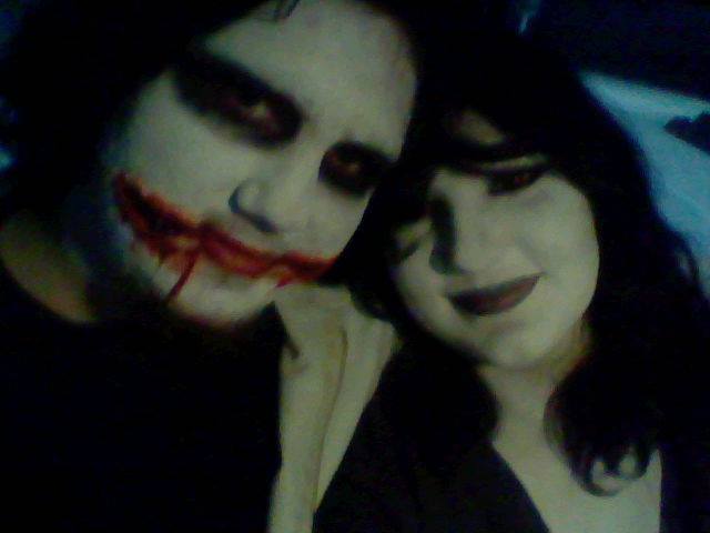 My wife, and I went as Jeff &amp; Jane for Halloween. :3( This was after walking