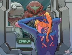 agito666:  smalltsundere:  by Jeno  my fetish   samus or the powersuit? cause for me its both &lt;3