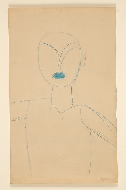 Constantin Brancusi, Study for the Sculpture “The First Step”, 1913Wax crayon on paper, 