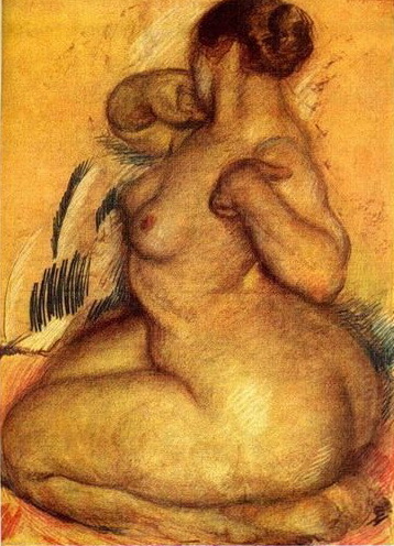 ilya-mashkov: Nude, 1918, Ilya Mashkov